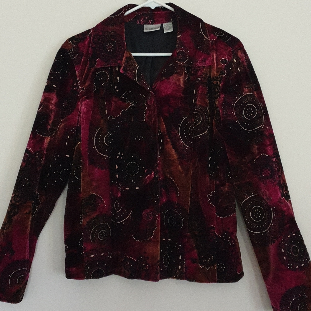 Chico's Crushed Velvet Jacket